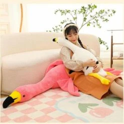 Peluche Géante Flamant Rose Ou Blanc -Magasin De Jouets En Peluche 11 1