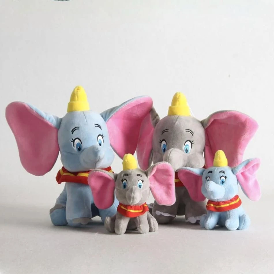 2 Peluches Dumbo L’éléphant Bleue Et Grise 2 2 Peluches Dumbo L’éléphant Bleue Et Grise – Image 2