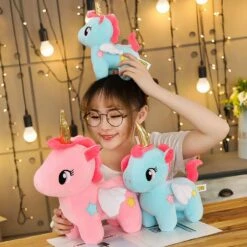 Peluche Licorne Rose De Corne Dorée 9 Peluche Licorne Rose De Corne Dorée -Magasin De Jouets En Peluche 25409 dzxboy 1