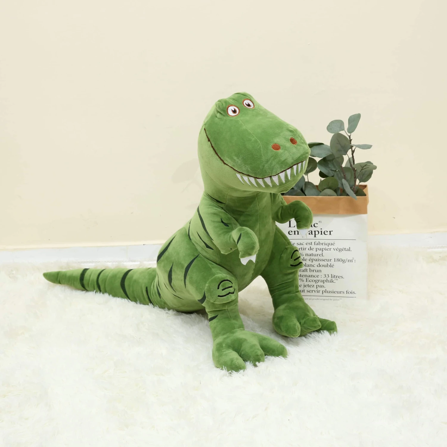 Peluche Tyrannosaure Adorable Verte 4 Peluche Tyrannosaure Adorable Verte – Image 4