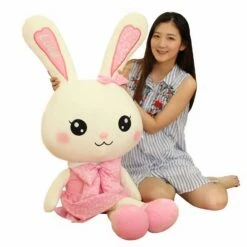 Peluche Lapin Géant Avec Robe Rose 5 Peluche Lapin Géant Avec Robe Rose -Magasin De Jouets En Peluche 36773 anl25v 1