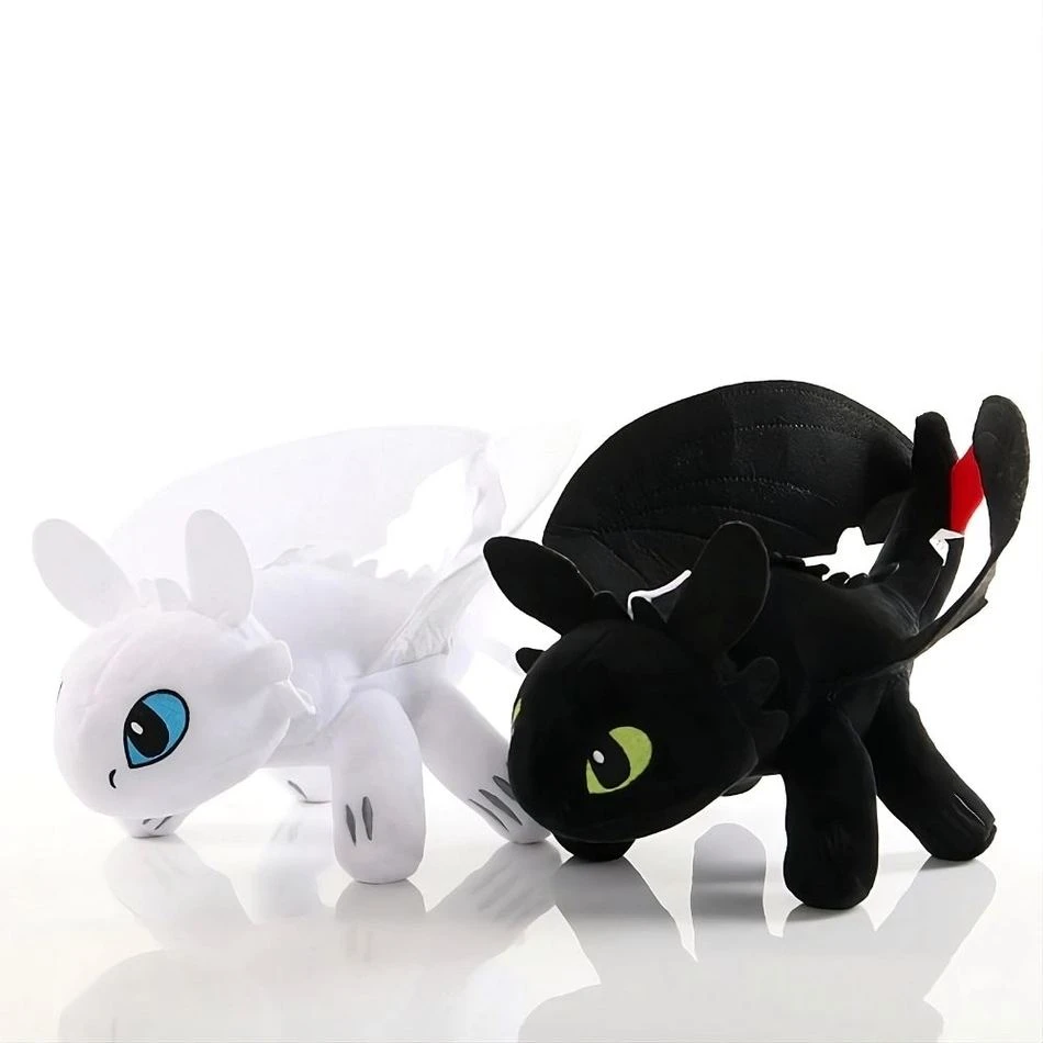 Pack De Peluche Dragon Krokmou Noir + Furie Eclair 5 Pack De Peluche Dragon Krokmou Noir + Furie Eclair – Image 5