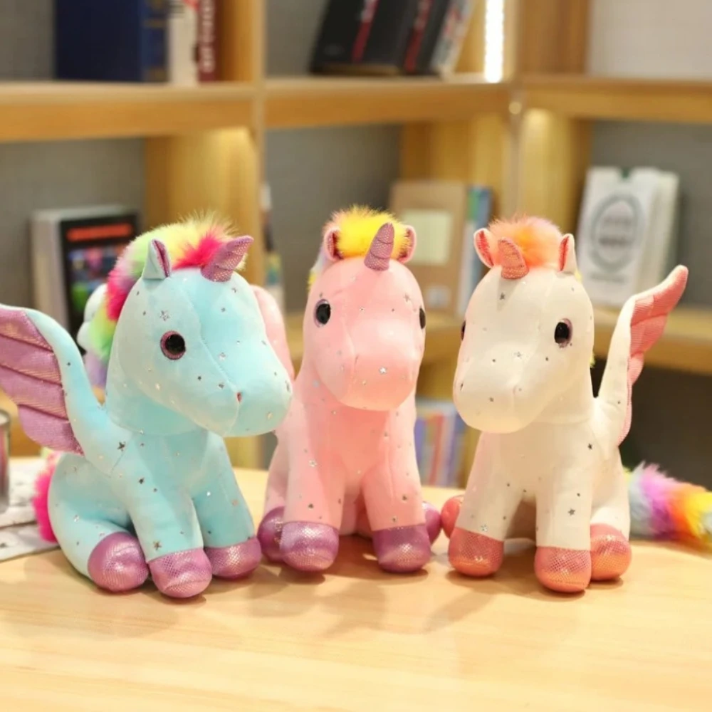Peluche Licorne Avec Ailes Scintillantes – Image 5