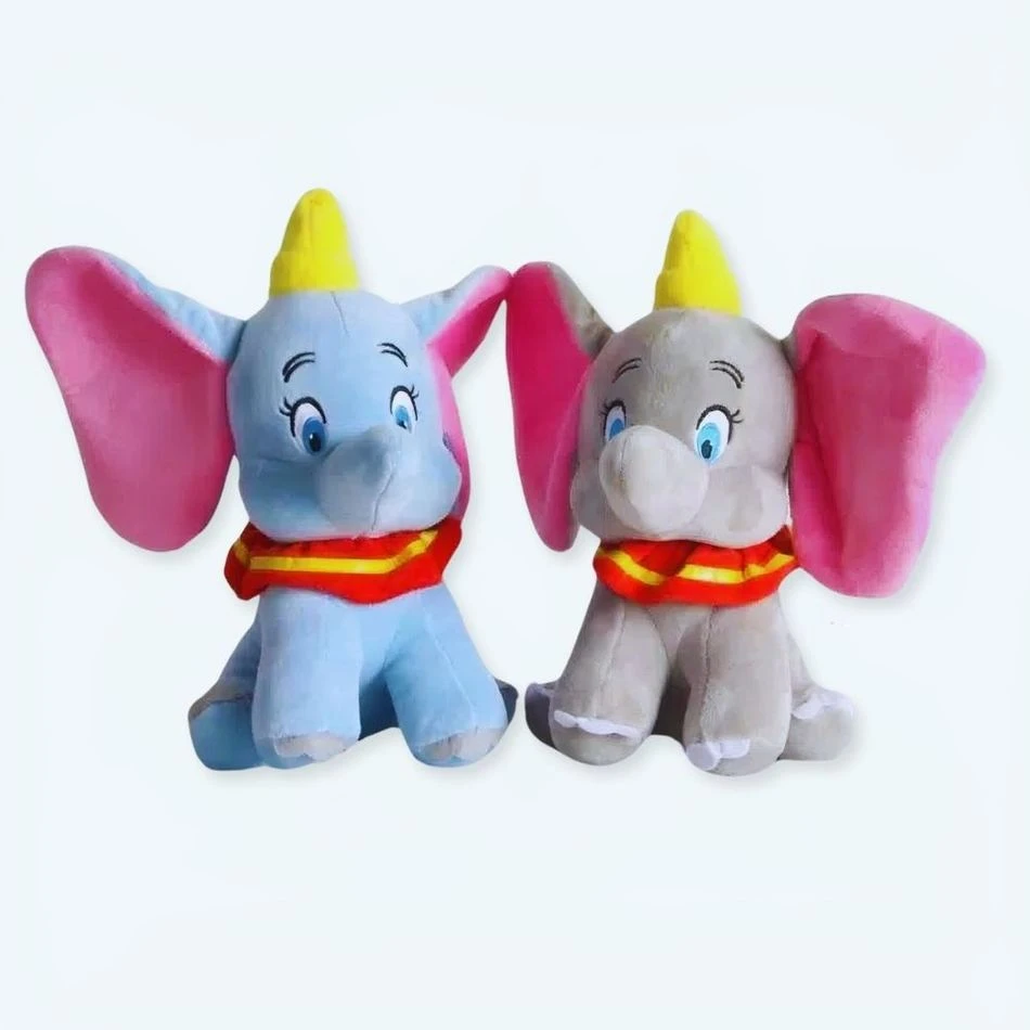 2 Peluches Dumbo L’éléphant Bleue Et Grise 1 2 Peluches Dumbo L’éléphant Bleue Et Grise