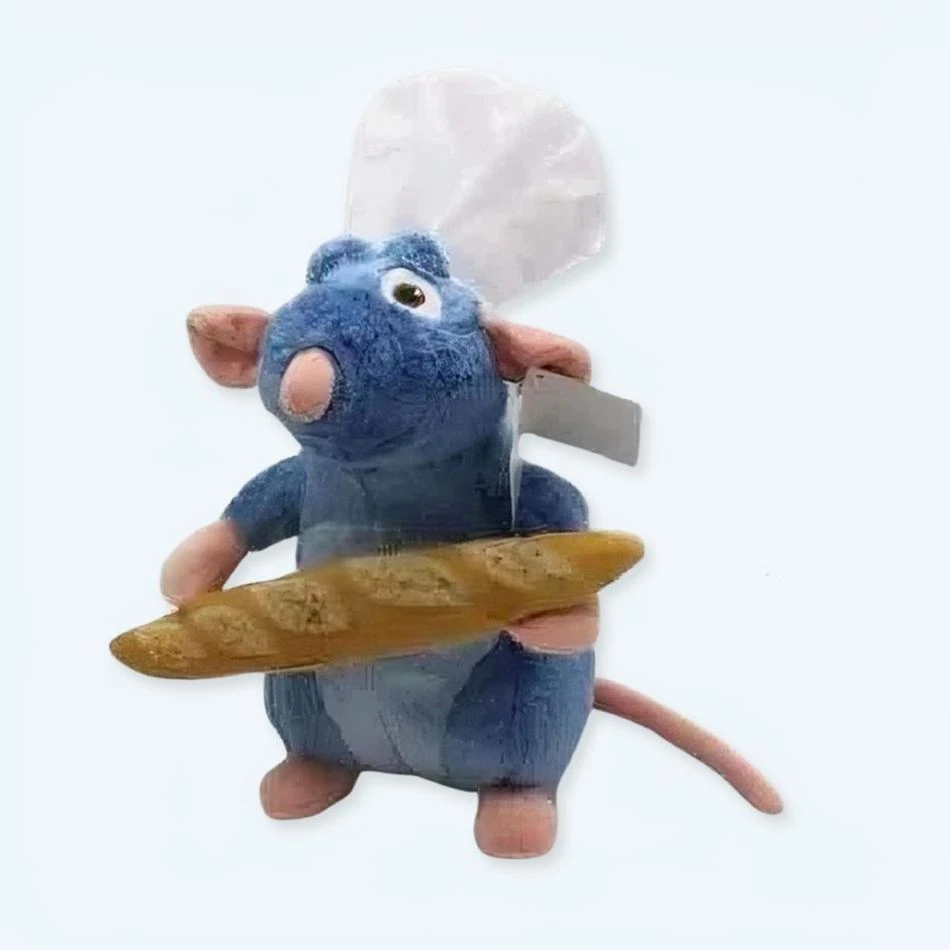 Peluche Ratatouille Avec Une Baguette De Pain 1 Peluche Ratatouille Avec Une Baguette De Pain