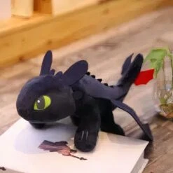 Peluche Dragon Krokmou Noir -Magasin De Jouets En Peluche IMG Peluche dragon Krokmou noir