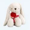 Peluche Géante Lapin Blanc Avec Rose