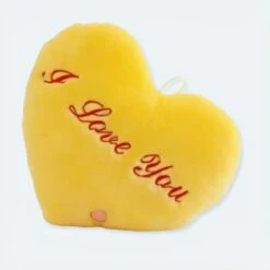 Peluche Oreiller Jaune I Love You