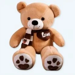 Peluche Ours Beige Pleine D’amour