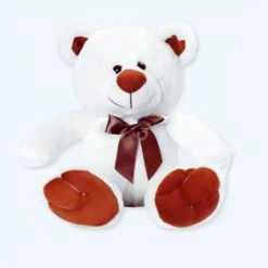 Peluche Ours Blanc Noeud