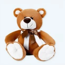 Peluche Ours Brun Noeud