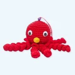 Magasin De Jouets En Peluche 25 Peluche Poulpe Rouge Douce Tressée Pour Enfant