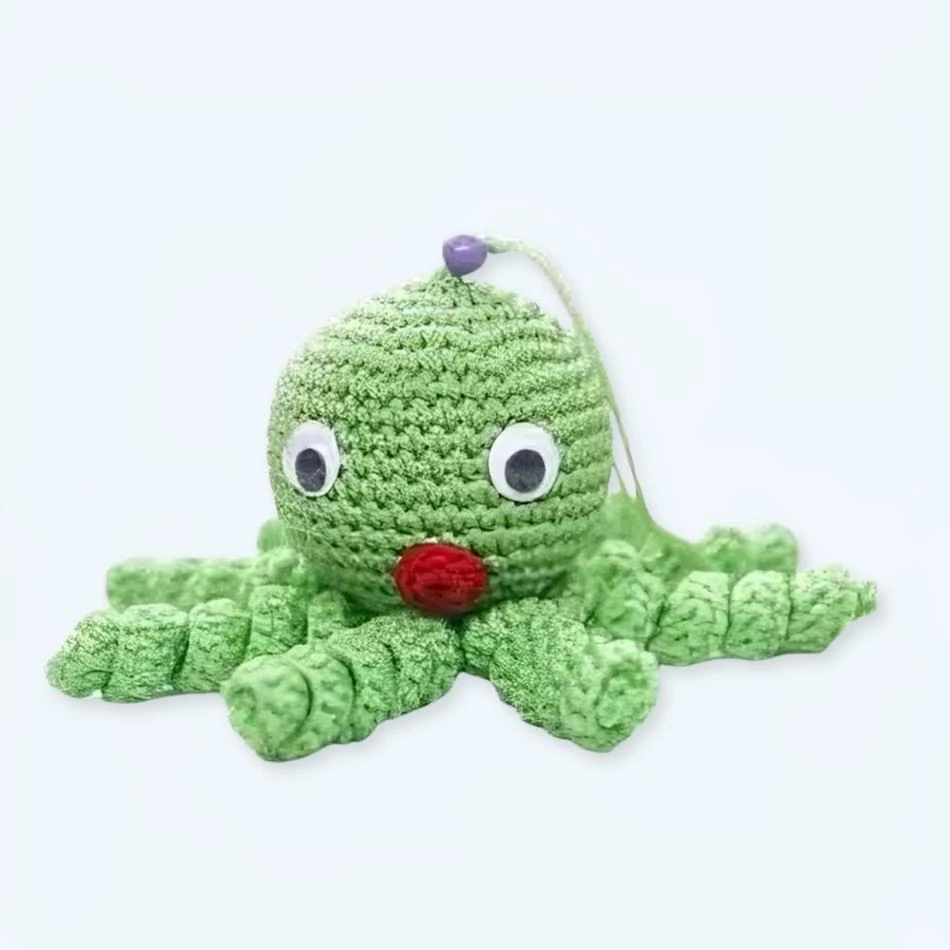 Peluche Poulpe Verte Douce Tressée Pour Enfant 1 Peluche Poulpe Verte Douce Tressée Pour Enfant