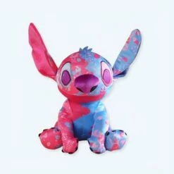 Peluche Stitch Colorée Rose Et Bleu Clair Disney Pour Enfant