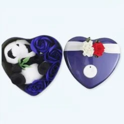 Peluche Panda Coffret Bleu Saint Valentin