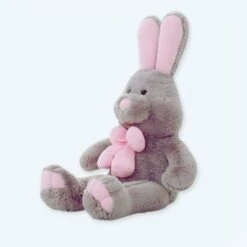 Peluche Lapin Gris Géante