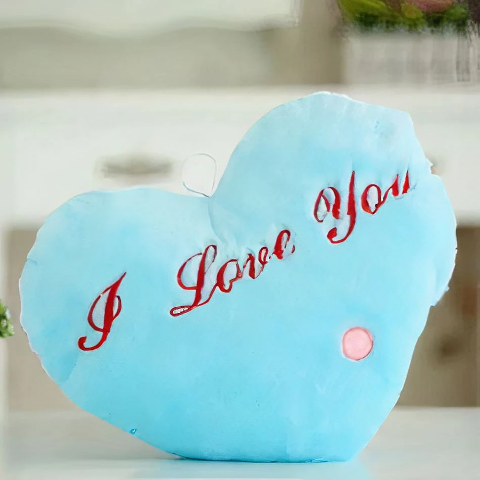 Peluche Oreiller Bleu I Love You 2 Peluche Oreiller Bleu I Love You – Image 2