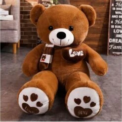 Peluche Ours Marron Pleine D’amour -Magasin De Jouets En Peluche IMG Peluche ours marron pleine damour