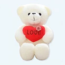 Peluche Ourson Blanc Love