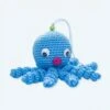 Peluche Poulpe Bleue Douce Tressée Pour Enfant