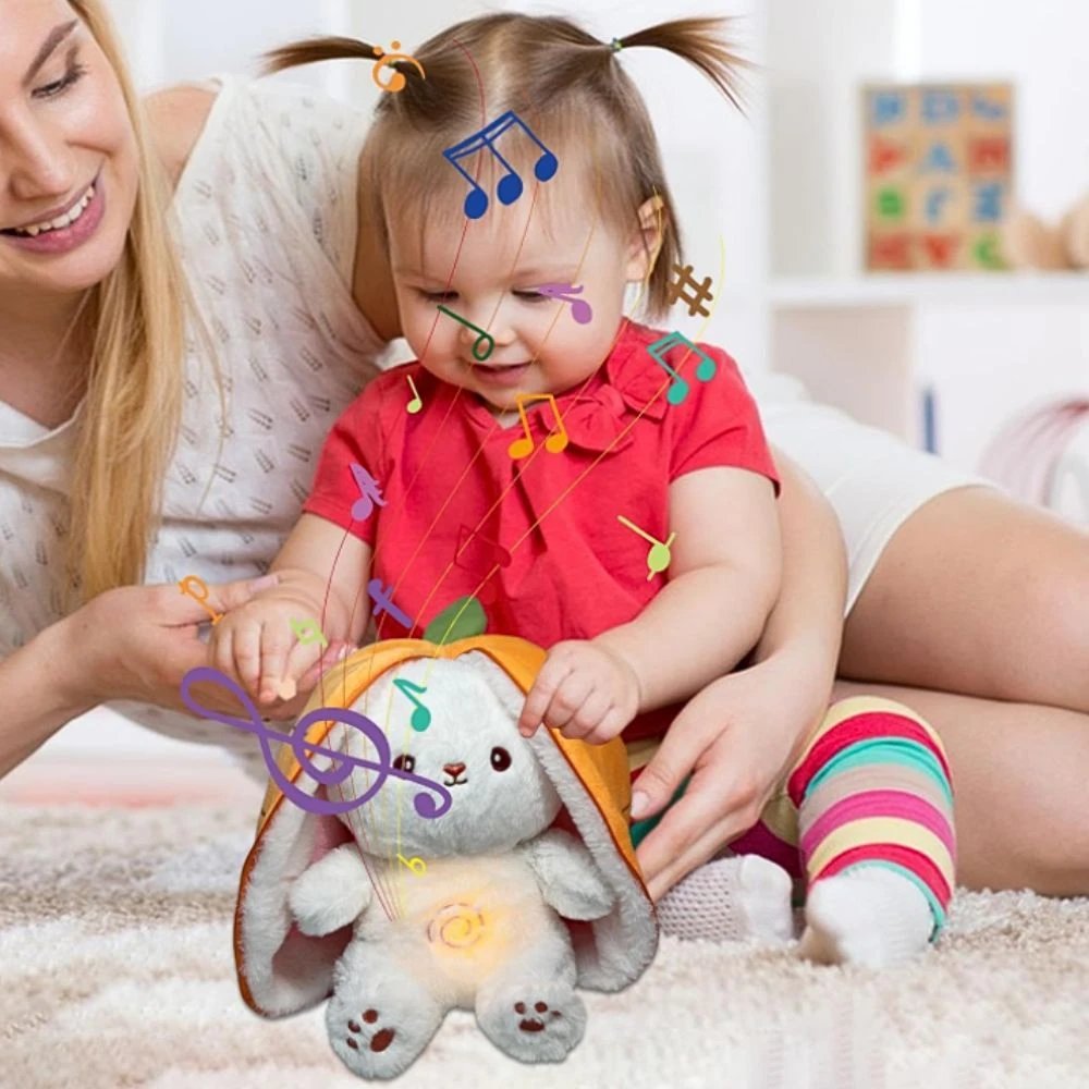 Peluche Lapin Carotte Qui Respire Avec Berceuses 2 Peluche Lapin Carotte Qui Respire Avec Berceuses – Image 2