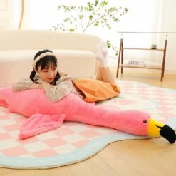 Peluche Géante Flamant Rose Ou Blanc -Magasin De Jouets En Peluche IMG peluche geante flamant rose 6