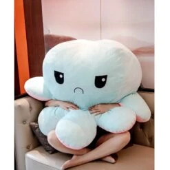 Peluche Géante Pieuvre Réversible Visage Content Et Pas Content -Magasin De Jouets En Peluche IMG peluche geante pieuvre reversible visage content pas content 2