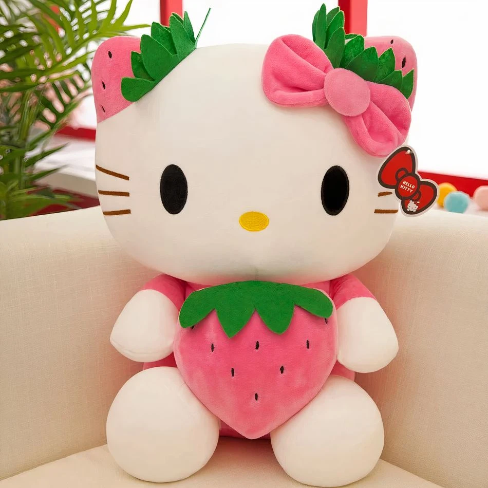 Peluche Hello Kitty Fraise Kawaii 4 Peluche Hello Kitty Fraise Kawaii – Image 4