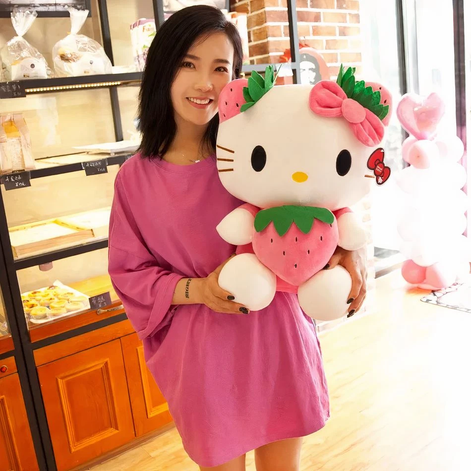 Peluche Hello Kitty Fraise Kawaii 2 Peluche Hello Kitty Fraise Kawaii – Image 2