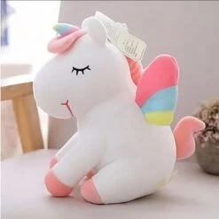 Peluche Licorne Blanche Arc-en-ciel -Magasin De Jouets En Peluche IMG peluche licorne blanche arc ciel