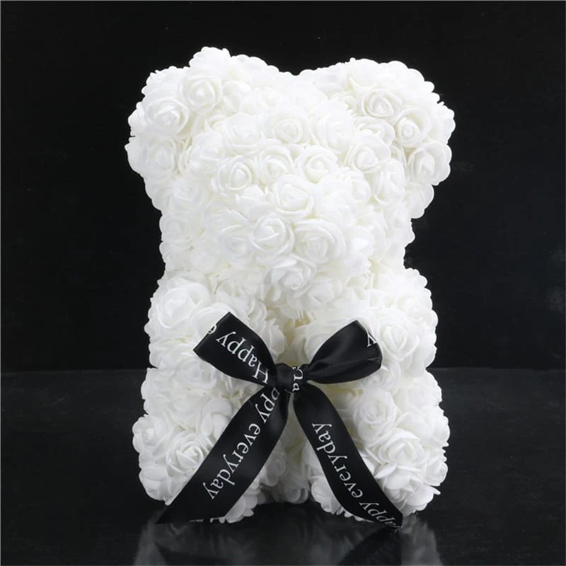Ourson En Roses Avec Un Noeud Pour Saint-Valentin 2 Ourson En Roses Avec Un Noeud Pour Saint-Valentin – Image 2