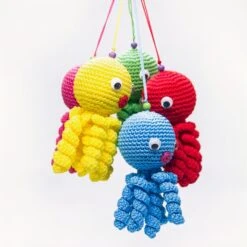 Magasin De Jouets En Peluche -Magasin De Jouets En Peluche Peluche poulpe jaune douce tressee pour enfant Peluche Pieuvre Peluche Tricot Peluche Animaux Materiau Nylon 5 3