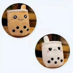 Peluche Bubble Tea Réversible Adorable Pour Enfants