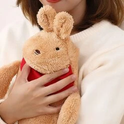 Peluche Bouillotte Lapin Avec Lacets -Magasin De Jouets En Peluche Sac chauffe eau en caoutchouc en forme drsquoanimal mignon en peluche chaude drsquohiver bouteille drsquoeau chaude par 1 2