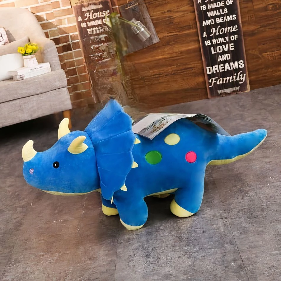 Peluche Dinosaure Toute Douce Bleue 3 Peluche Dinosaure Toute Douce Bleue – Image 3